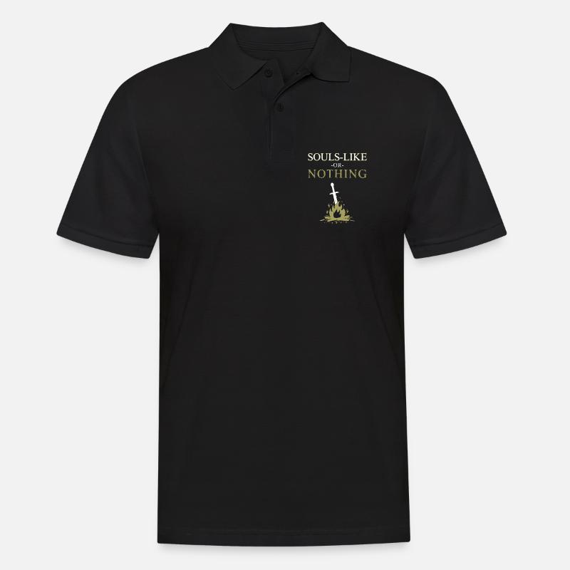 Seelen-Like oder nichts - Männer Poloshirt - Schwarz