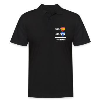 Israël et l’Espagne génie / cadeau - Polo Homme - noir - Devant - Kai (181cm)