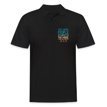 The More People I Meet Trilife - Men's Polo Shirt - black - Front - Kai (181cm)