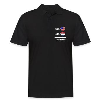 USA and The Netherlands ingenious flag design - Men's Polo Shirt - black - Front - Kai (181cm)