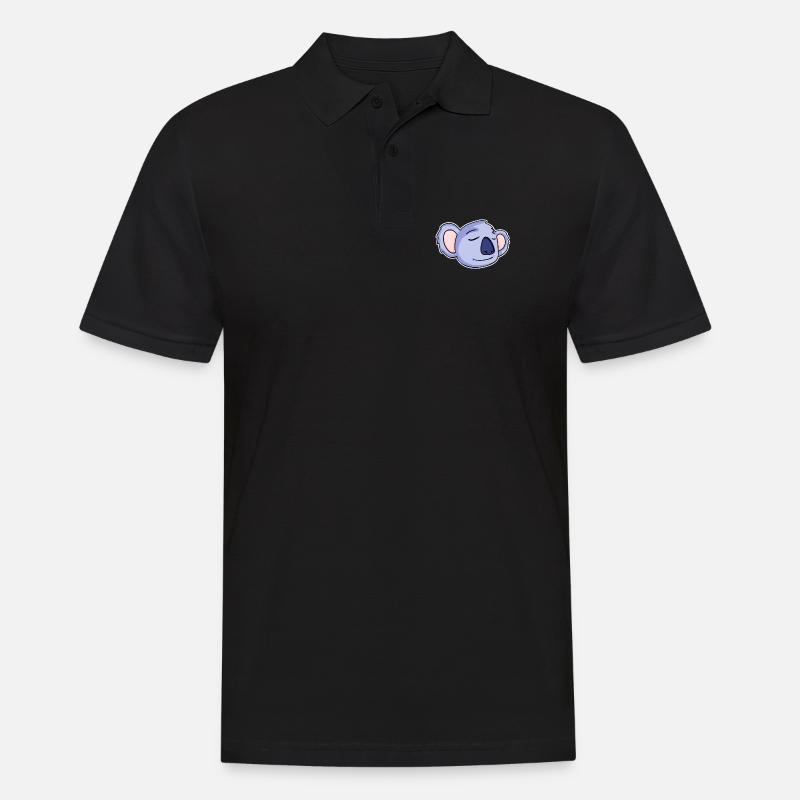 Koala Kopf Koalas - Männer Poloshirt - Schwarz