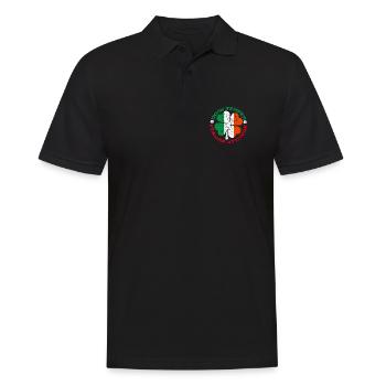 Irish Temper Italian Attitude Shirt Patrick's Day - Men's Polo Shirt - black - Front - Kai (181cm)