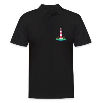 Phare Westerheversand, sans texte, Mer du Nord - Polo Homme - noir - Devant - Kai (181cm)