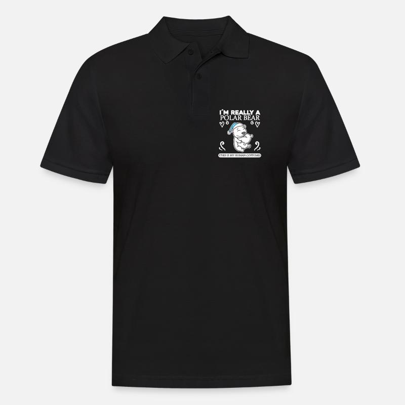 Eisbär - Männer Poloshirt - Schwarz