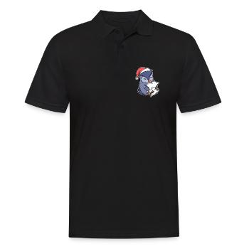 Owl Christmas Sleep Sleep Sleep - Men's Polo Shirt - black - Front - Kai (181cm)