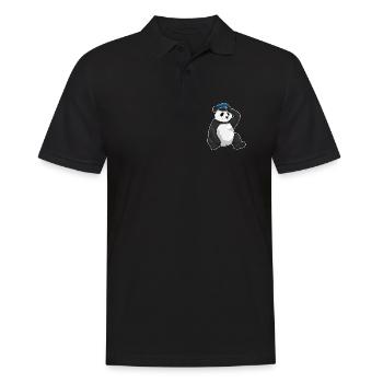 Panda Policeman Police Cap Police - Men's Polo Shirt - black - Front - Kai (181cm)
