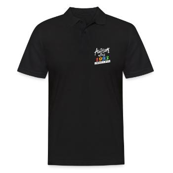 1993 - Jahrgang 1993 - Geburtsjahr 1993 - Männer Poloshirt - Schwarz - Vorne - Kai (181cm)
