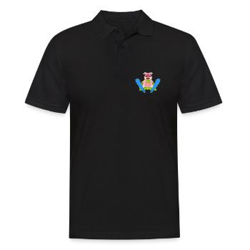 Cochon Sauteur à Ski - Polo Homme - noir - Devant - Kai (181cm)