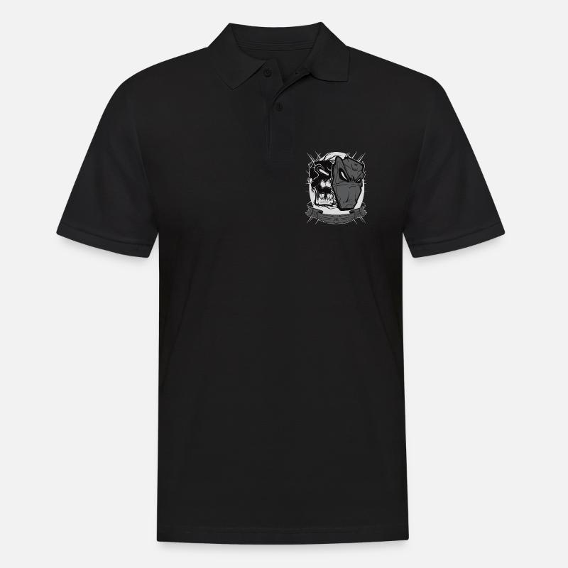 Devil mask - Männer Poloshirt - Schwarz