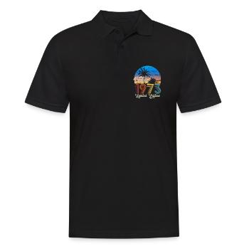 Cadeau d’anniversaire rond Vintage 1973 - Polo Homme - noir - Devant - Kai (181cm)