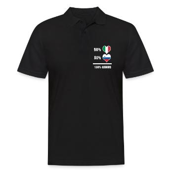 La Slovénie et l’Italie font preuve de génie à 100% - Polo Homme - noir - Devant - Kai (181cm)