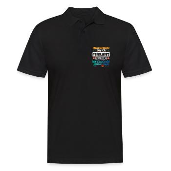 Kostüm Natürlich Verkleidet - Männer Poloshirt - Schwarz - Vorne - Kai (181cm)