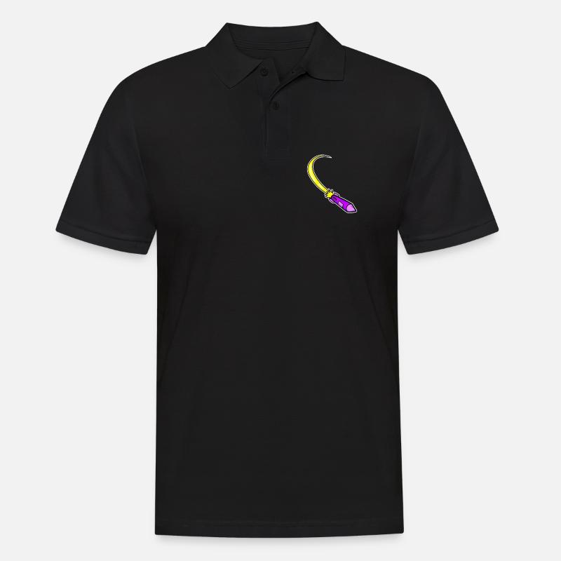 Rakete Lila - Männer Poloshirt - Schwarz