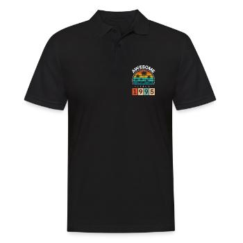 1995 Born Birthday Year of birth vintage - Men's Polo Shirt - black - Front - Kai (181cm)