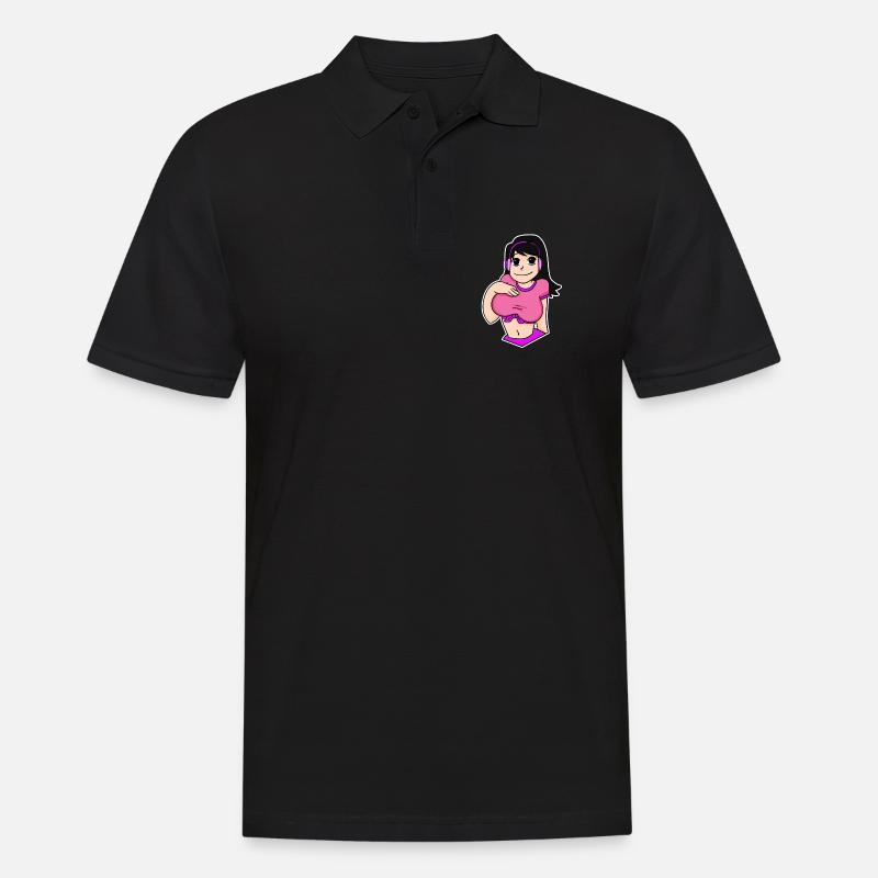 Anime - Männer Poloshirt - Schwarz