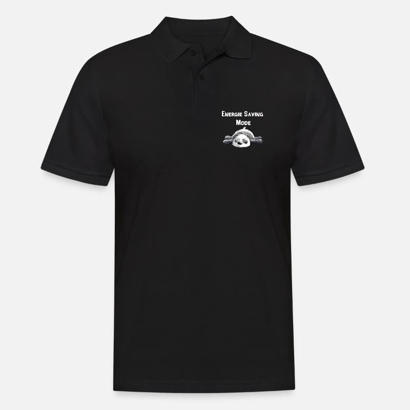 Träumender Panda Bär - Männer Poloshirt - Schwarz