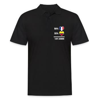 Flag of Ecuador and France 100% awesome - Men's Polo Shirt - black - Front - Kai (181cm)