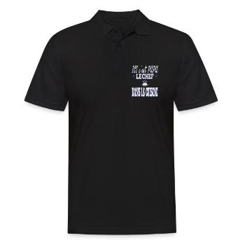 Ici c'est PAPA le chef dans la CUISINE cuisinier - Polo Homme - noir - Devant - Kai (181cm)