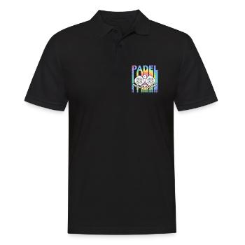 Padel Tennis Colorful - Men's Polo Shirt - black - Front - Kai (181cm)