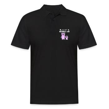 Muttertag - erster Muttertag Geschenk - Männer Poloshirt - Schwarz - Vorne - Kai (181cm)