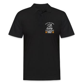 Caméra vintage 1967 cadeau anniversaire humour - Polo Homme - noir - Devant - Kai (181cm)