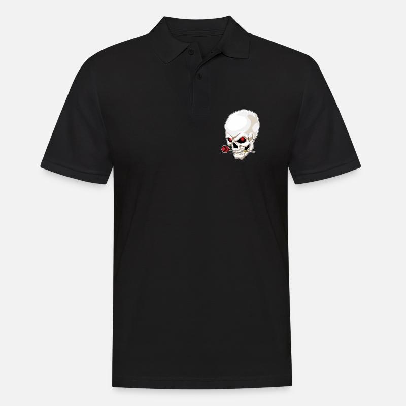 Totenkopf Dart Dartpfeil - Männer Poloshirt - Schwarz