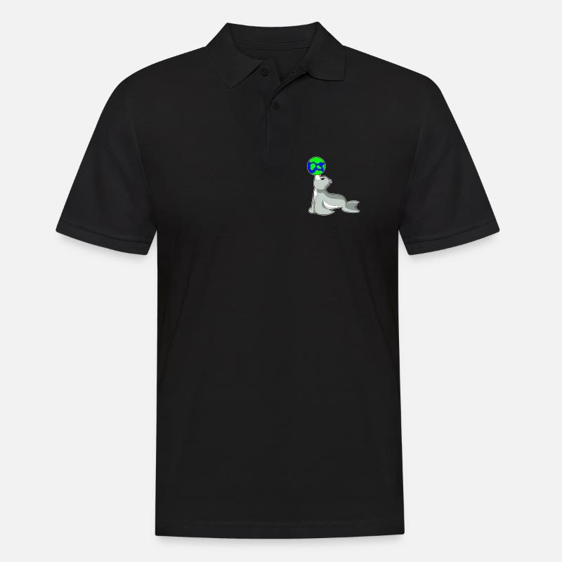 Phoque Terre - Polo Homme - noir