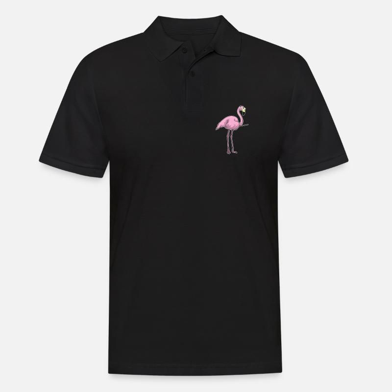Flamingo Lehrer Pointer - Männer Poloshirt - Schwarz