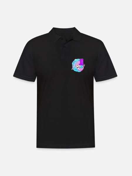 Pige - 10 års fødselsdag Havfrue - Datter - Herre poloshirt - sort