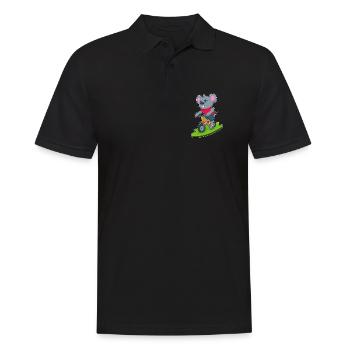 Vélo souris - Polo Homme - noir - Devant - Kai (181cm)