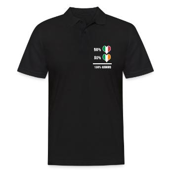 Irlande et Italie 100% drapeaux fantastiques - Polo Homme - noir - Devant - Kai (181cm)