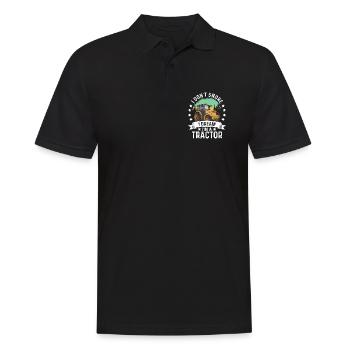 I Don't Snore I Dream I am A Tractor Spruch - Männer Poloshirt - Schwarz - Vorne - Kai (181cm)