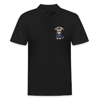 Vous avez Swag Cat avec des lunettes de soleil - Polo Homme - noir - Devant - Kai (181cm)