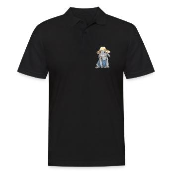 Hase Landwirt Weizen Bauernhof - Männer Poloshirt - Schwarz - Vorne - Kai (181cm)