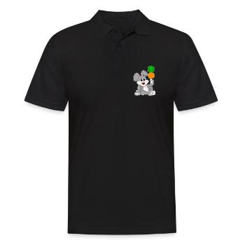 Rabbit carrot - Men's Polo Shirt - black - Front - Kai (181cm)