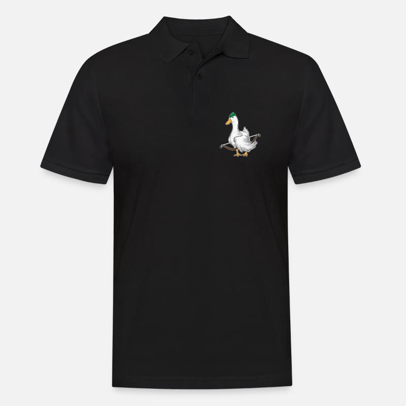 Ente Bogenschütze Bogen - Männer Poloshirt - Schwarz