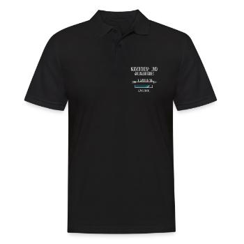 Maschinen und Anlagenführer Ausbildung Beruf - Männer Poloshirt - Schwarz - Vorne - Kai (181cm)