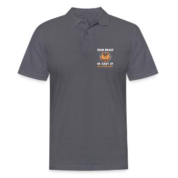 Hochzeit Junggesellenabschied Fuchs Bräutigam - Männer Poloshirt - Anthrazit - Vorne - Nico (186cm)