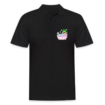 Snake Bathing Bathtub - Men's Polo Shirt - black - Front - Kai (181cm)