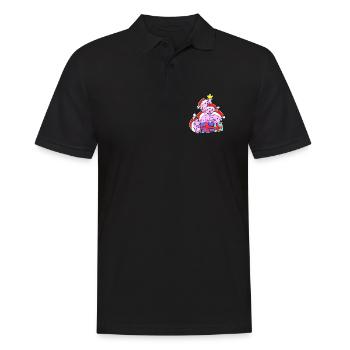 Pig Pigs Christmas Tree Christmas - Men's Polo Shirt - black - Front - Kai (181cm)