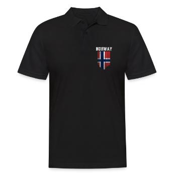 Drapeau norvégien, fierté norvégienne - Polo Homme - noir - Devant - Kai (181cm)