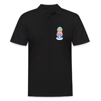 Ded Moroz Snegurotschka russischer Weihnachtsmann - Männer Poloshirt - Schwarz - Vorne - Kai (181cm)