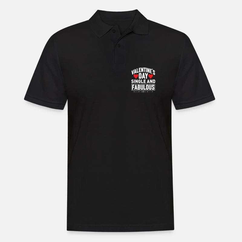 La Saint-Valentin célibataire et fabuleuse - Polo Homme - noir