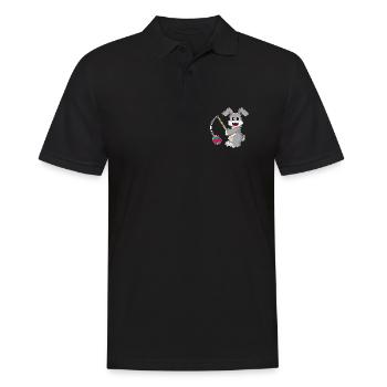 Bunny Easter Fishing - Men's Polo Shirt - black - Front - Kai (181cm)