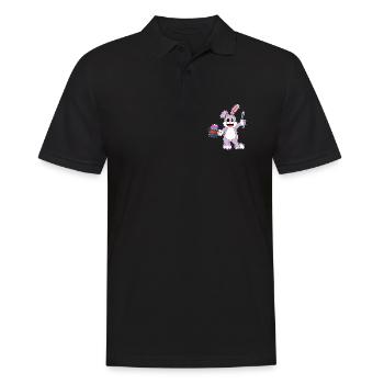 Bunny Easter Wizard - Men's Polo Shirt - black - Front - Kai (181cm)