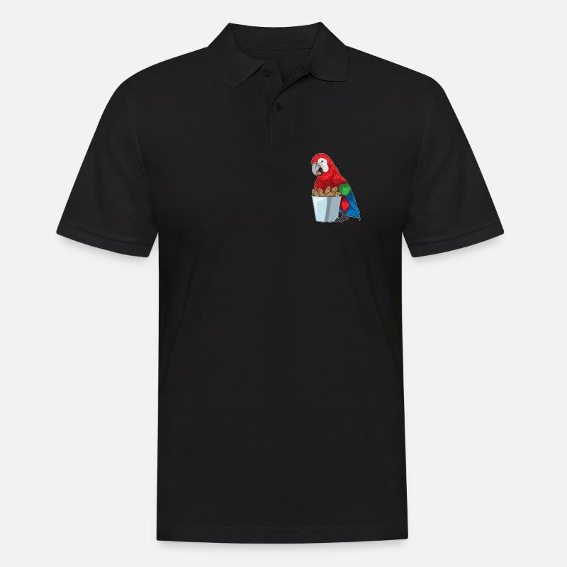 Cacahuètes perroquets - Polo Homme - noir