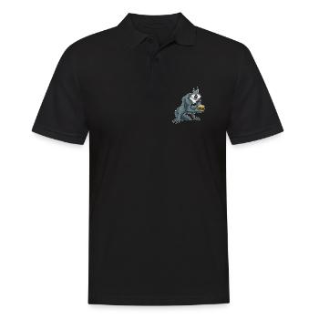 Werwolf Halloween Cheeseburger - Männer Poloshirt - Schwarz - Vorne - Kai (181cm)