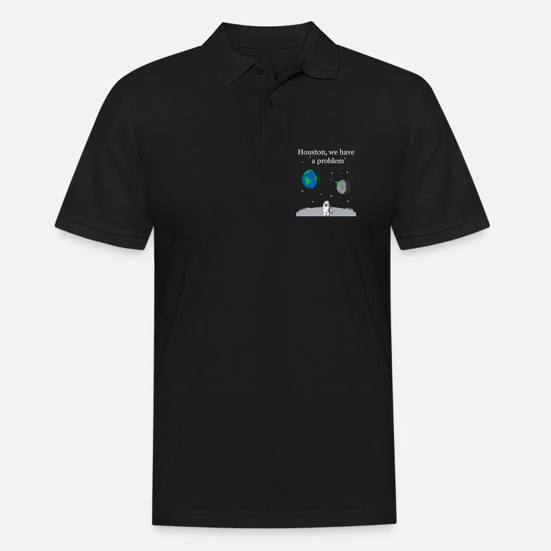 Houston We Have a Problem - Männer Poloshirt - Schwarz
