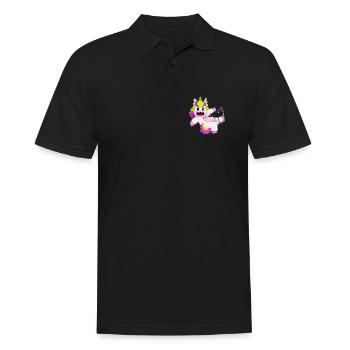Einhorn Fitnessreifen Workout Gymnastik - Männer Poloshirt - Schwarz - Vorne - Kai (181cm)