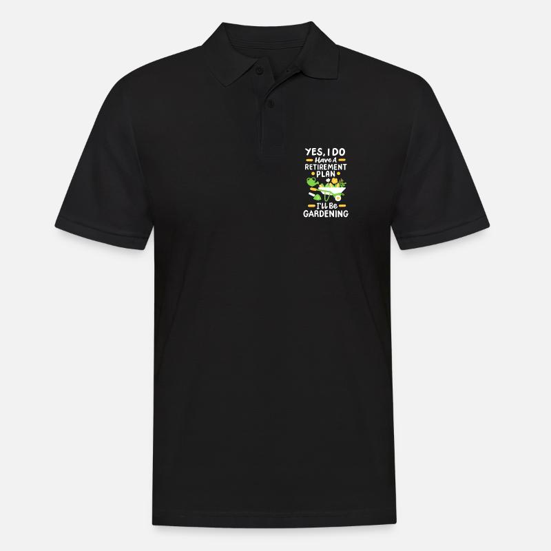 Garten Gartenarbeit Pflanzen - Männer Poloshirt - Schwarz